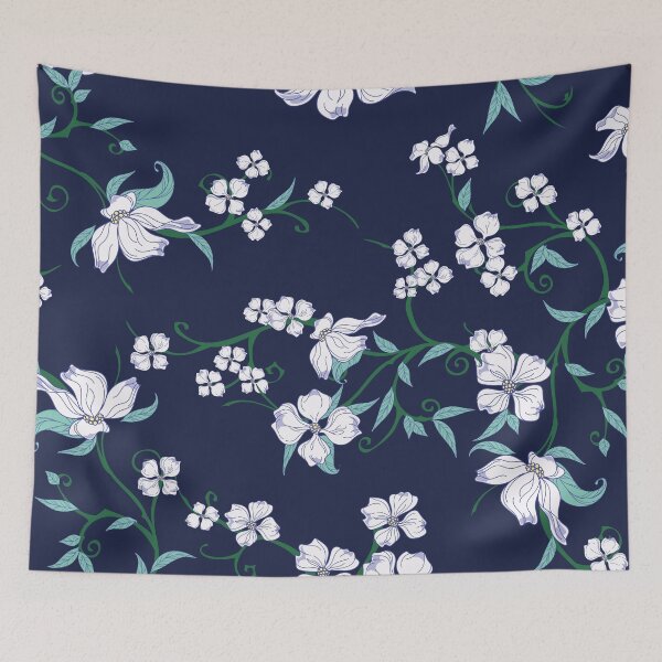 Item preview, Seamless Floral Bleu designed and sold by SECRET STORE.