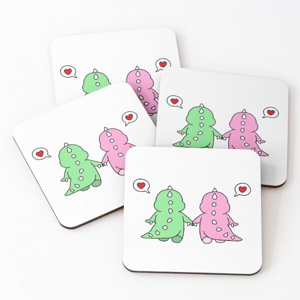 Item preview, Little dinosaurs holding hands and in love designed and sold by adesignworld.