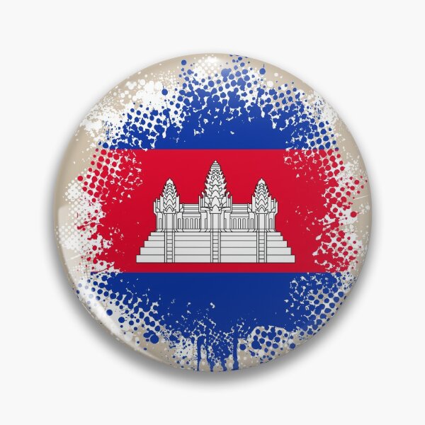 Item preview, Flag of Cambodia - Splat designed and sold by pixelinga.