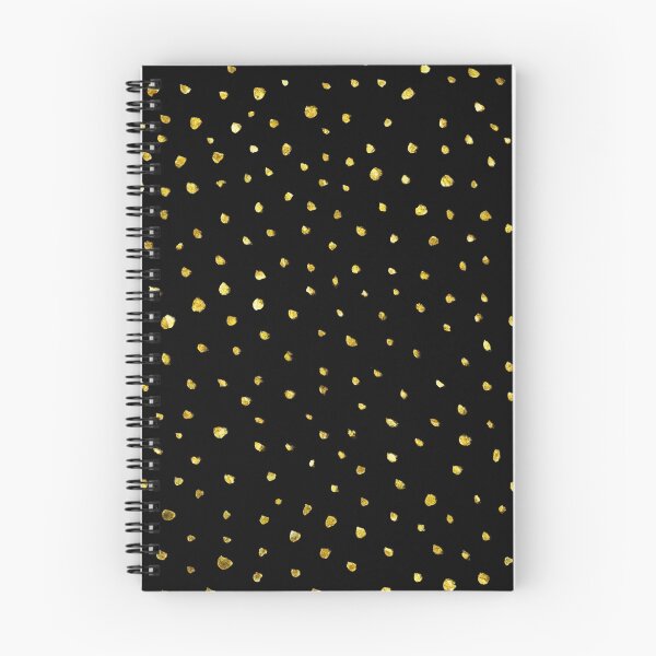 Item preview, Gold Paint Flecks Faux Foil Metallic Black Background  designed and sold by SilverSpiral.