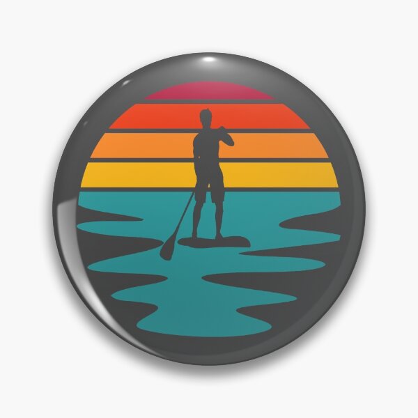Item preview, Stand Up Paddle Board - SUP - Retro Sunset On The Water designed and sold by HeatherPore.