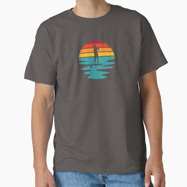 Item preview, Stand Up Paddle Board - SUP - Retro Sunset On The Water designed and sold by HeatherPore.
