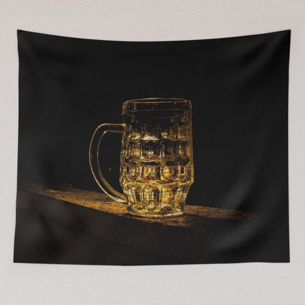 Item preview, Beer Glass on Bar. Vintage Distressed look. designed and sold by shirtdan.