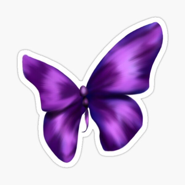 Purple Butterfly Sticker