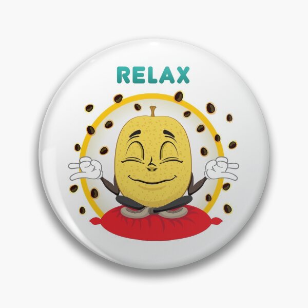 Item preview, Mascot passion fruit meditating and relaxing. Ideal for children's and informative stories designed and sold by LucianoCosmo.