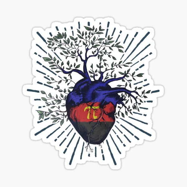 Polyamory Heart Tree of Life Sticker
