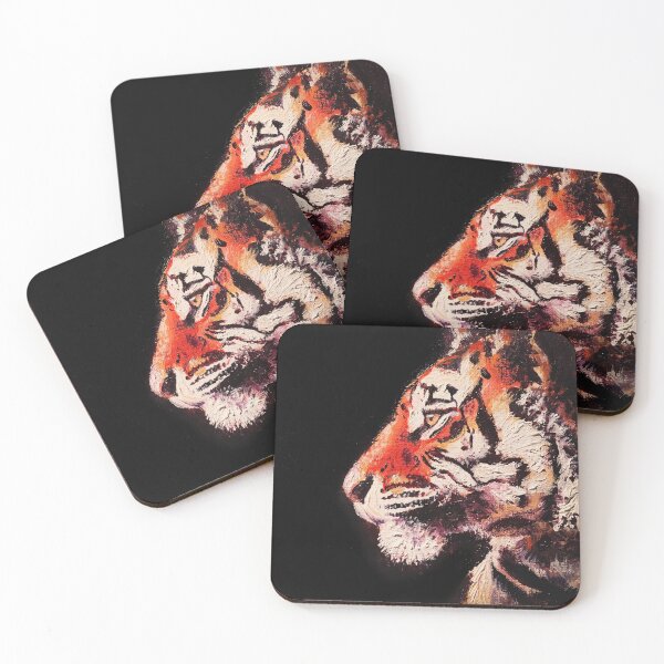 Item preview, Painted Tiger on Black designed and sold by Paw-Living.
