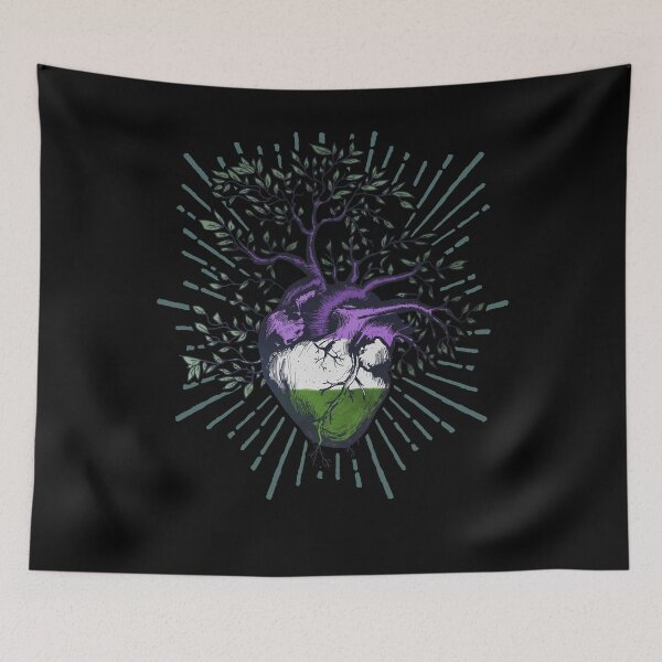 Item preview, Genderqueer Heart Tree of Life designed and sold by Clara Hollins.