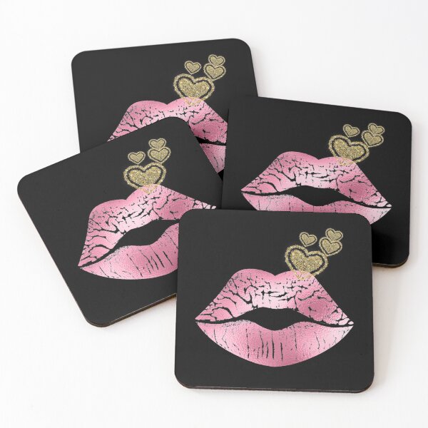 Item preview,  Valentines Kiss Love Glitter Hearts designed and sold by Drnksuzys.