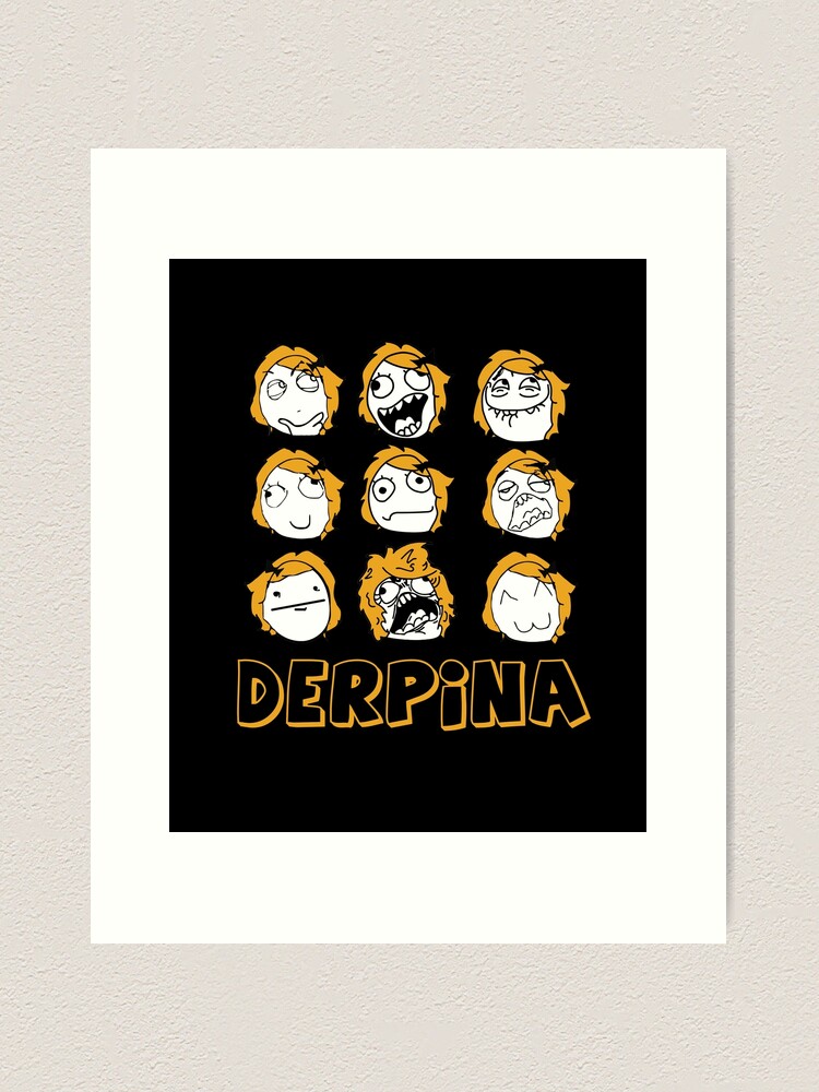 Derpina Meme Rage Comic Fan Art Spiral Notebook for Sale by