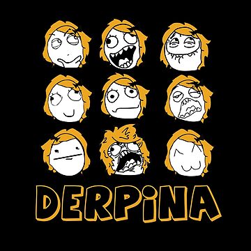 Derpina Meme Rage Comic Fan Art Spiral Notebook for Sale by