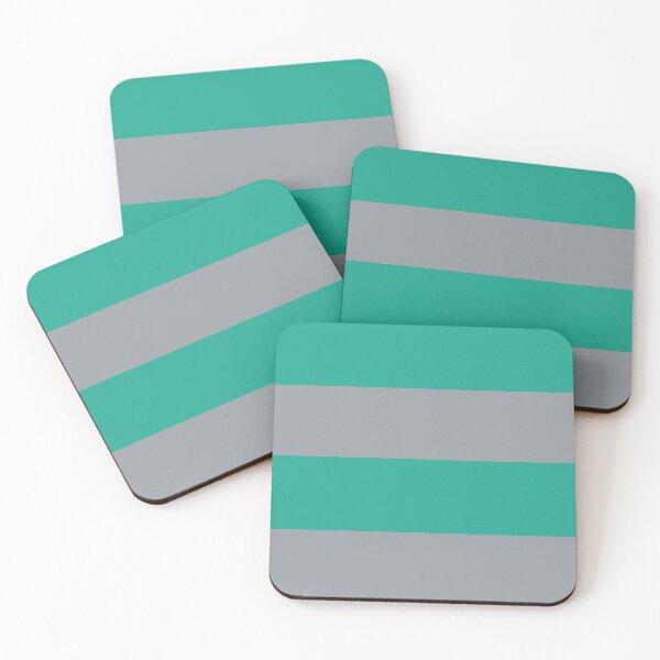 Item preview, Aquamarine and Grey Horizontal Stripes designed and sold by KarinaAmbersley.