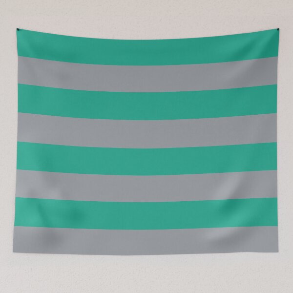 Item preview, Aquamarine and Grey Horizontal Stripes designed and sold by KarinaAmbersley.