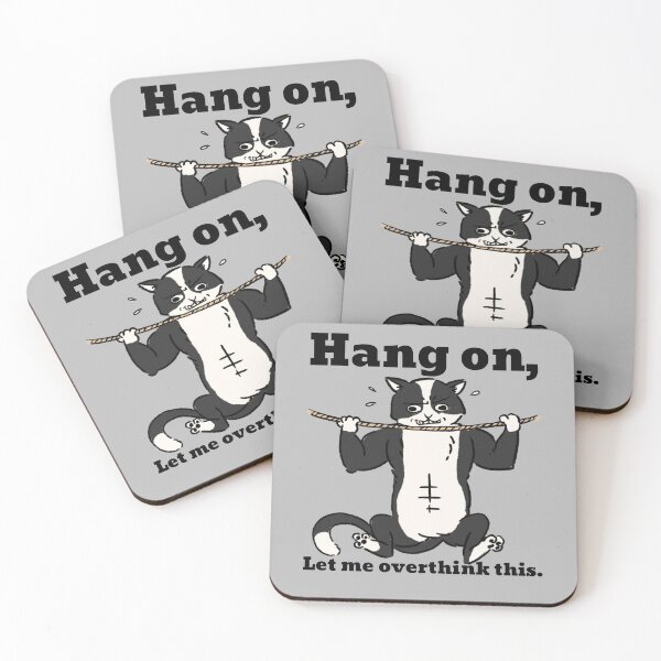 Item preview, Hang On Let Me Overthink This Exercising Cat designed and sold by alancrapopod.