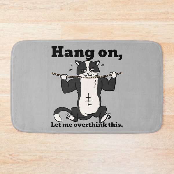 Item preview, Hang On Let Me Overthink This Exercising Cat designed and sold by alancrapopod.