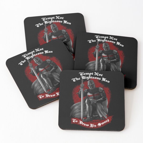 Item preview, Tempt Not The Righteous Man To Draw His Sword Templar Knight designed and sold by tronictees.