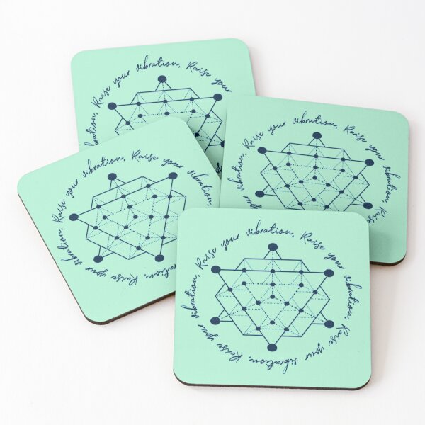Item preview, Raise Your Vibration with the Merkaba (Mint Green and Navy Blue) designed and sold by squishyrainbow.