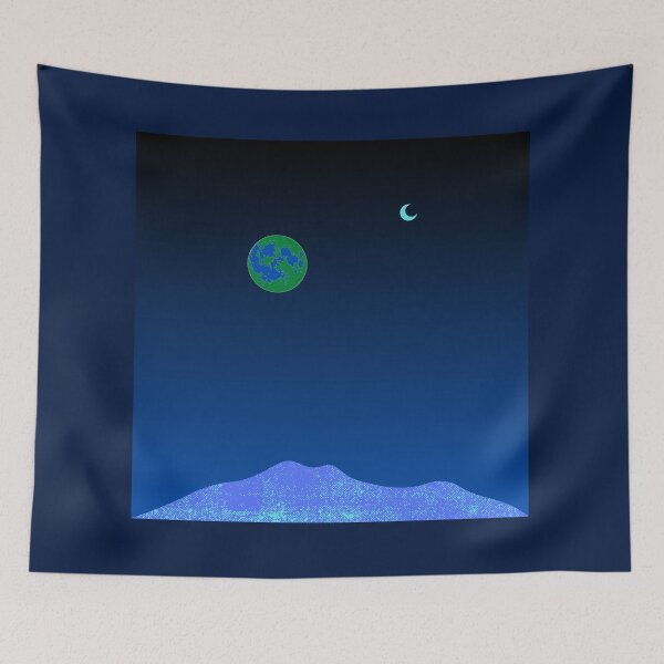 Item preview, Mountain in Space With Moons designed and sold by ShaunSandhu.