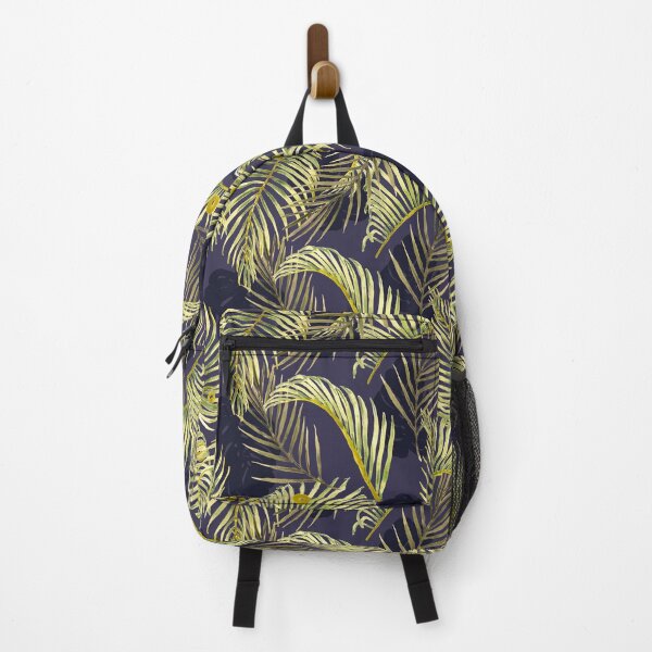 Item preview, Tropoical palm tree forest at night pattern design designed and sold by EarthyPlanty.