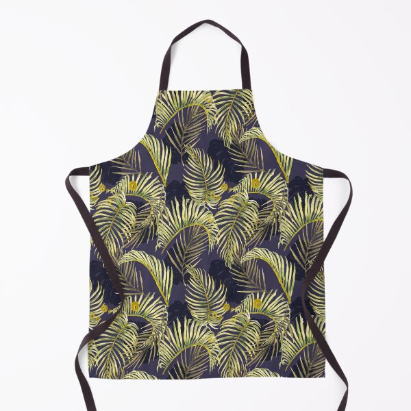 Item preview, Tropoical palm tree forest at night pattern design designed and sold by EarthyPlanty.