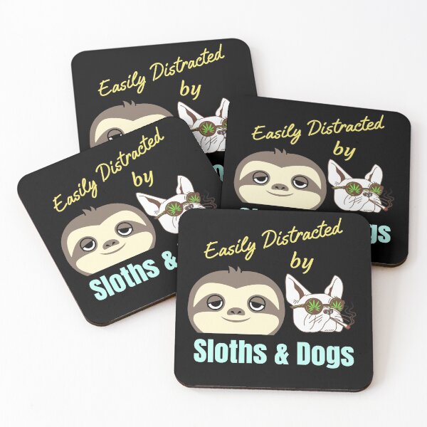 Item preview, Easily Distracted by Sloths & Dogs designed and sold by PositiveStudio.