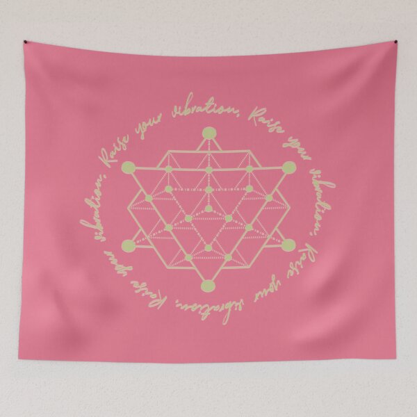Item preview, Raise Your Vibration with the Merkaba (Pale Green and Bubble Gum Pink) designed and sold by squishyrainbow.