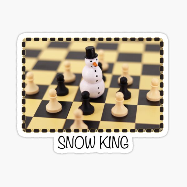 Item preview, Snow King! (Black Background) designed and sold by PawsitiveMum.