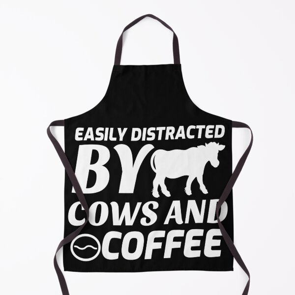 Item preview, Easily Distracted By Cows And Coffee designed and sold by YueHeng Creates ⭐⭐⭐⭐⭐.