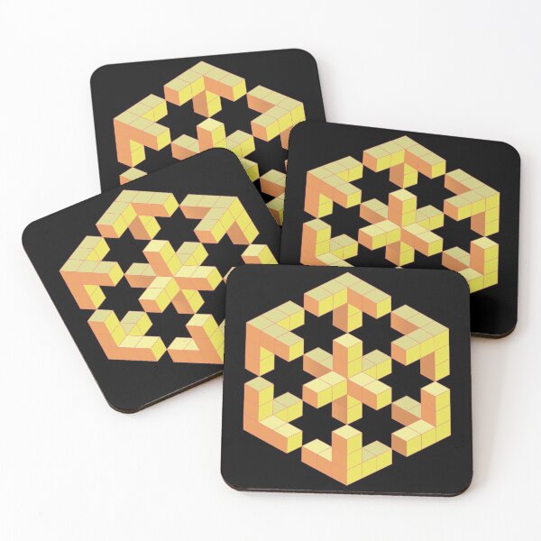Item preview, Cube stack - 3D optical illusion - stars designed and sold by bunbun369.