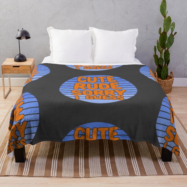 Item preview, Cute, Rude, Sorry, I Guess - Orange Blue designed and sold by Chubuter.