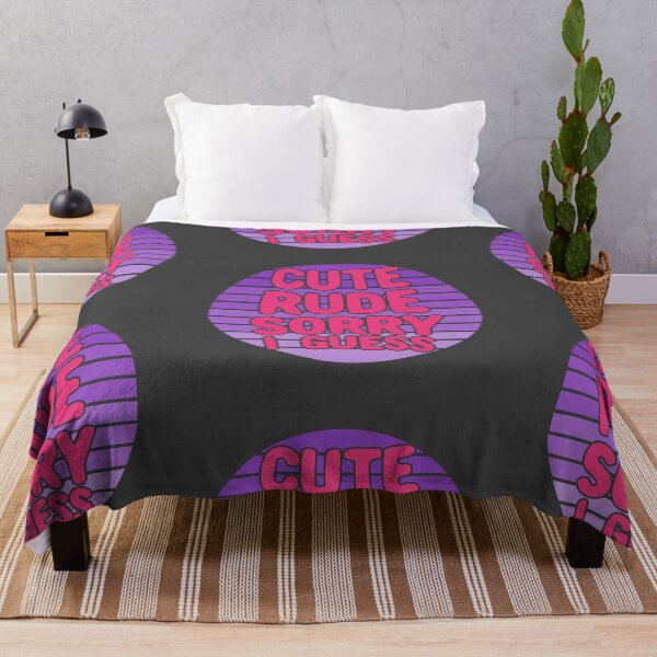 Item preview, Cute, Rude, Sorry, I Guess - Pink And Purple designed and sold by Chubuter.