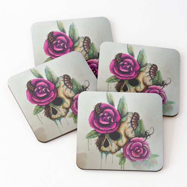 Item preview, skull and roses designed and sold by AZTECartoon.