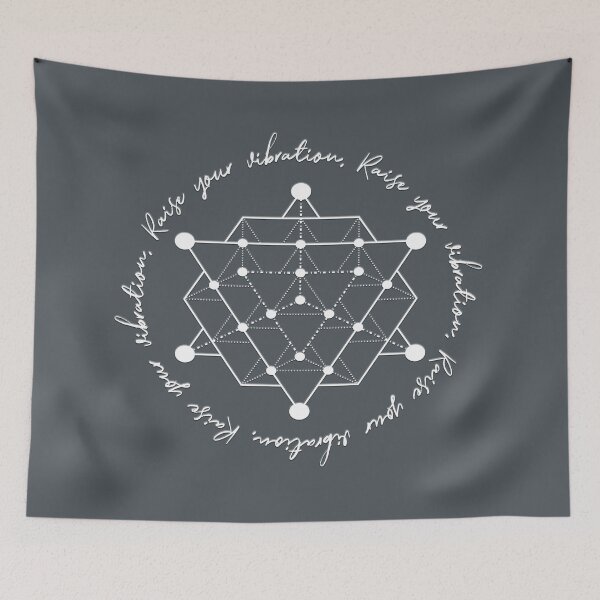 Item preview, Raise Your Vibration with the Merkaba (Charcoal Gray and White) designed and sold by squishyrainbow.