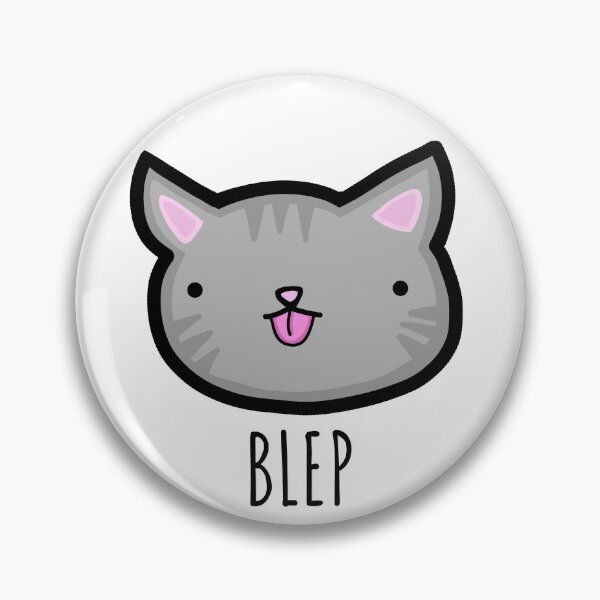 Item preview, Gray Kitty Goes Blep designed and sold by CraftedbyJK.