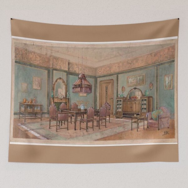 Item preview, Classic Watercolor Prints - European Interior Provincial Dining Room designed and sold by dubcee.