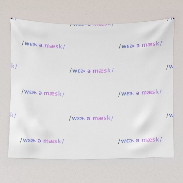 Item preview, Wear a Mask but in IPA, Galaxy Text designed and sold by sporadicdoodlin.