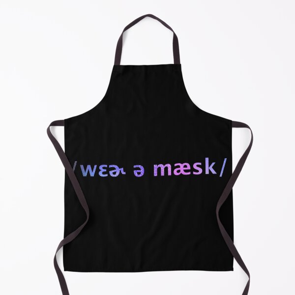 Item preview, Wear a Mask but in IPA, Galaxy Text, Black Background designed and sold by sporadicdoodlin.