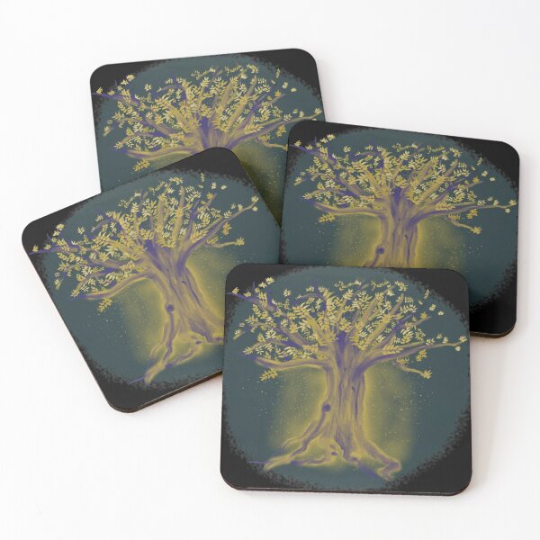 Glowing Tree Coasters (Set of 4)