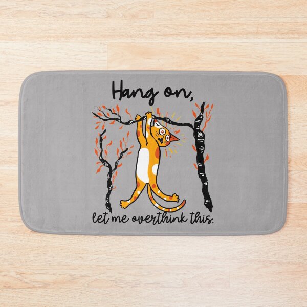 Item preview, Hang On Let Me Overthink This - Hanging Cat designed and sold by alancrapopod.