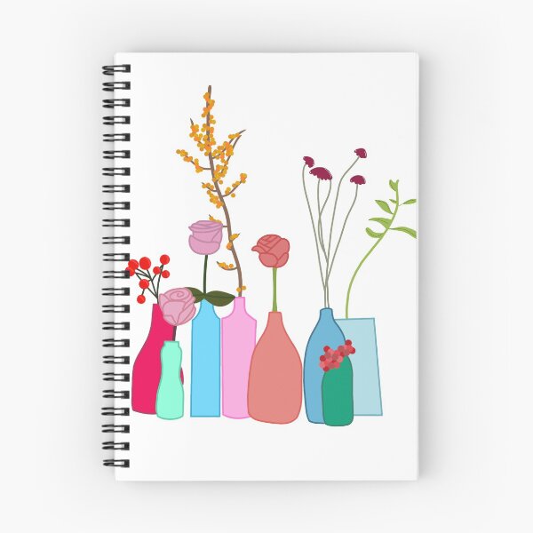 Item preview, Array of flowers in pots and jugs designed and sold by caitlinjquinn.