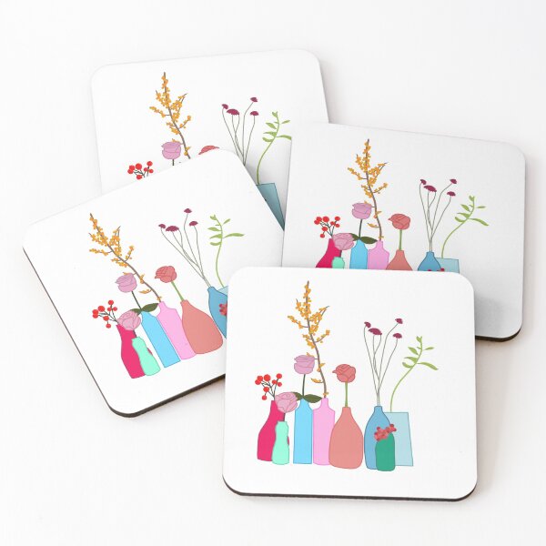 Item preview, Array of flowers in pots and jugs designed and sold by caitlinjquinn.