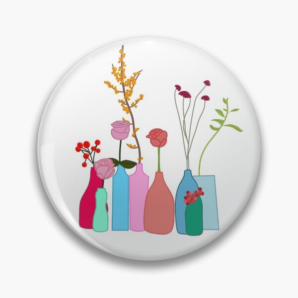 Item preview, Array of flowers in pots and jugs designed and sold by caitlinjquinn.