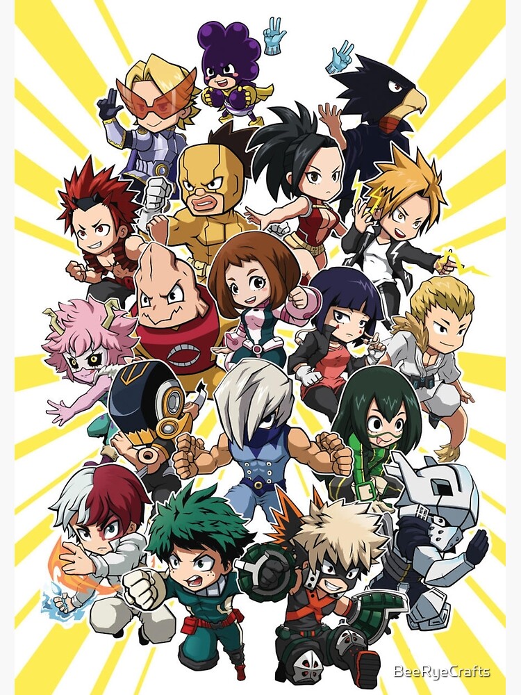 Chibi Class 1a My Hero Academia Photographic Print For Sale By