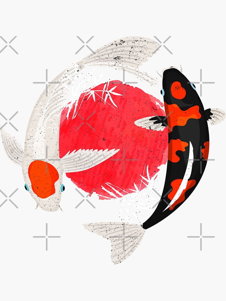 Samurai and Japanese Temple Tattoo Design with Koi Fish