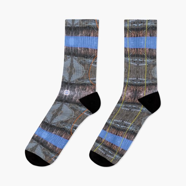 Item preview, Horicon Path Pattern With Blue Bar designed and sold by artfulnotebook.