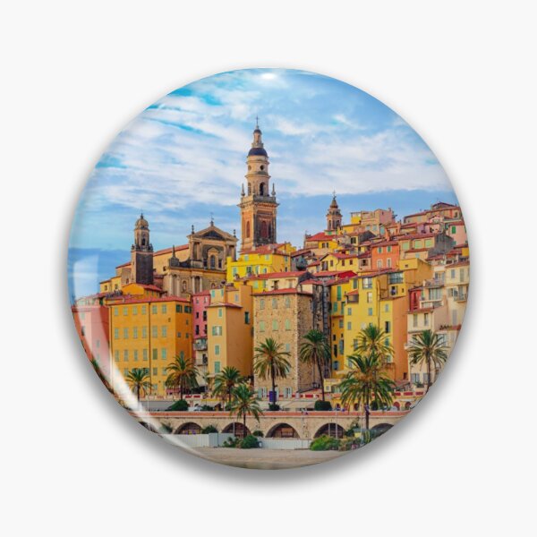 Item preview, Menton South of France, colorful landscape photography designed and sold by Rimkidd.