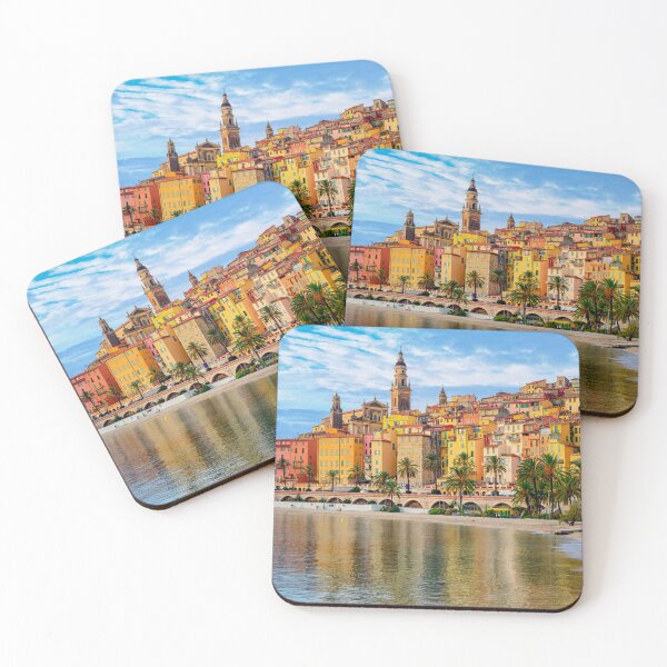 Item preview, Menton South of France, colorful landscape photography designed and sold by Rimkidd.