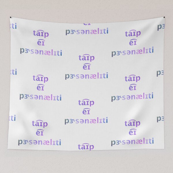 Item preview, Type A Personality but in IPA, Galaxy Text designed and sold by sporadicdoodlin.