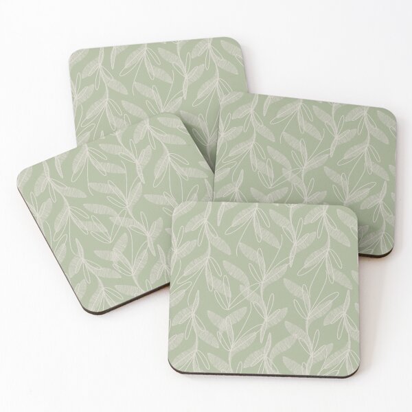 Item preview, Retro Botanical Pattern in Sage Green designed and sold by kierkegaard.