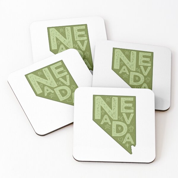 Item preview, Nevada Map Typography Green designed and sold by HelloGentry.